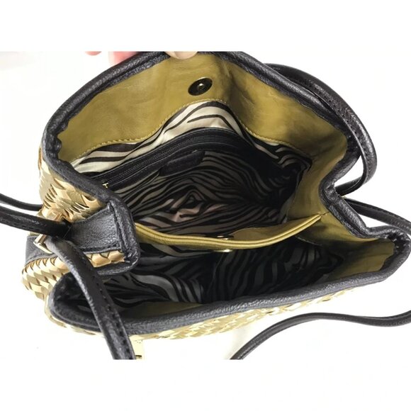 Samoe Style Womens Beige Brown Inner Zip Pocket Double Shoulder Strap Sling Bag - Picture 7 of 8